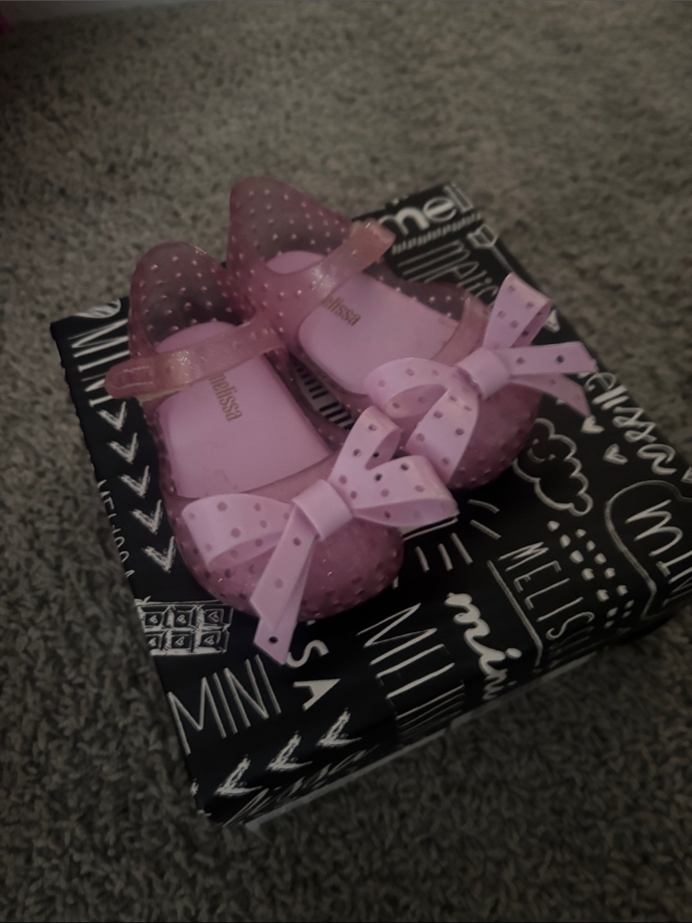 Mini Melissa Pink Translucent Jelly Mary Jane with Bow